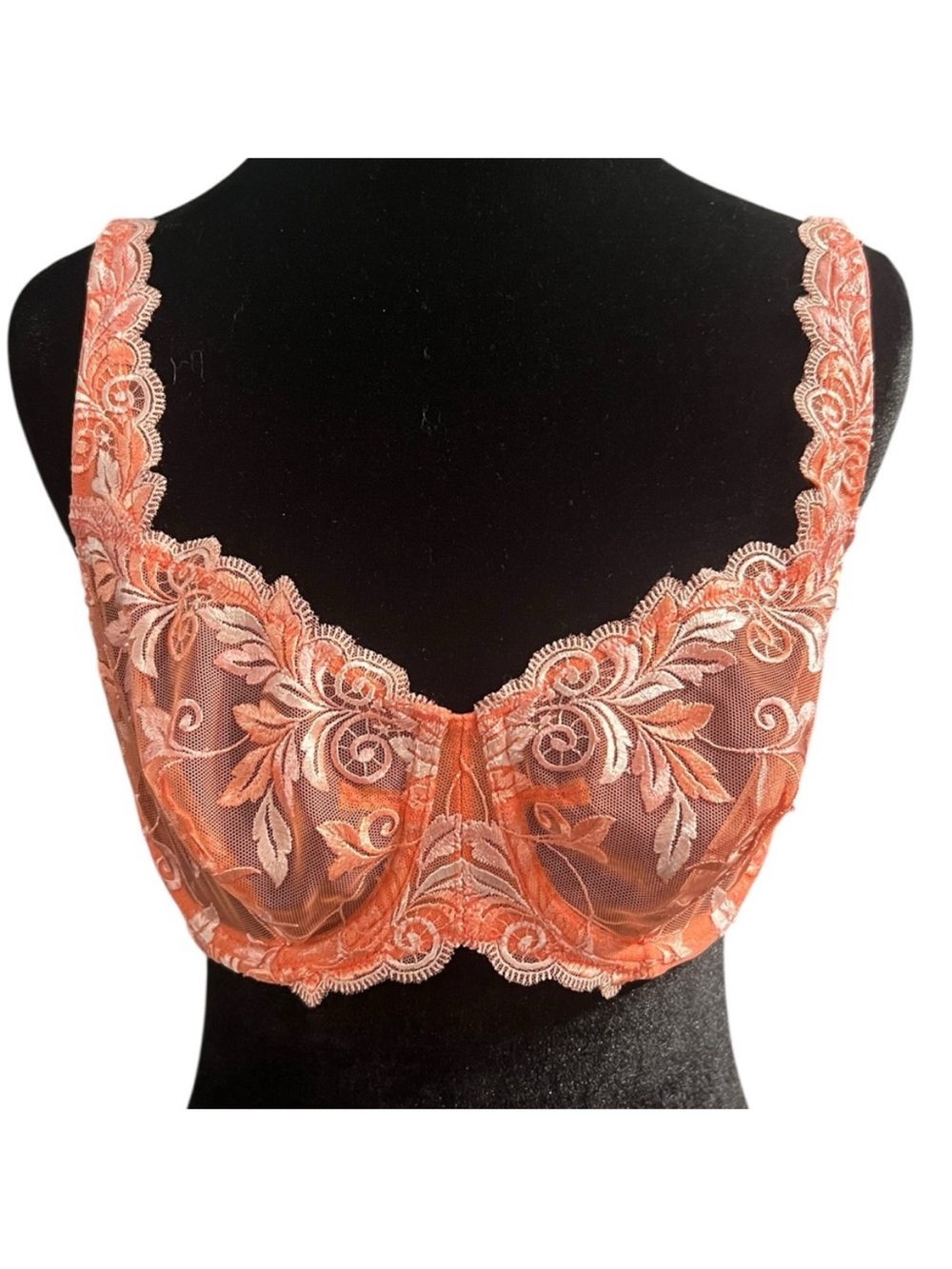 Soma Orange Lace Unlined Bra 34C